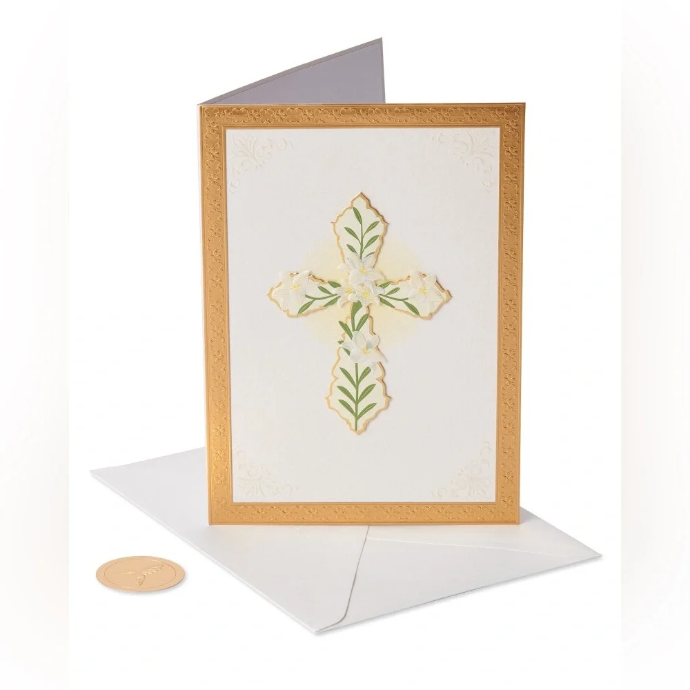 🆕Papyrus 3D Cross Sympathy Greeting Card